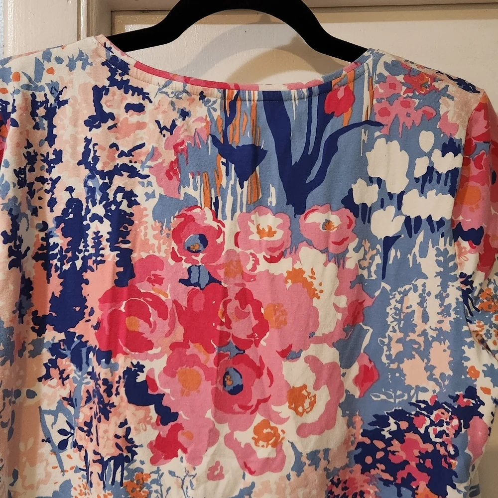 Women's Talbots Floral Tee, Size L - Picture 9 of 10